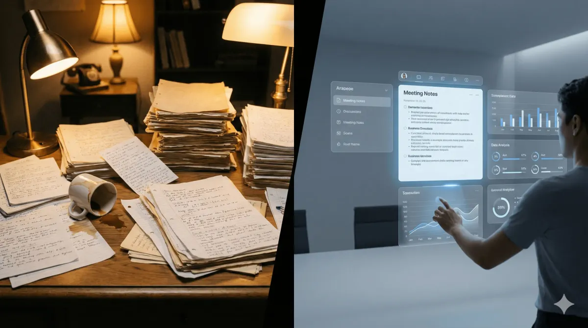 Revolusi Notulensi: Kenapa Mencatat Manual Itu Membuang Waktu (dan Solusinya)